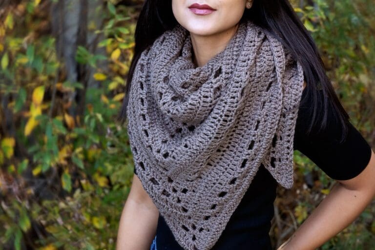 Easy Triangle Shawl Crochet Pattern