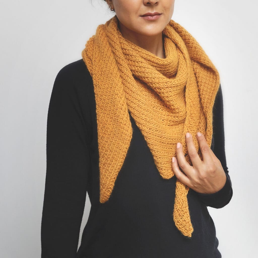 Knit Triangle Scarf Pattern