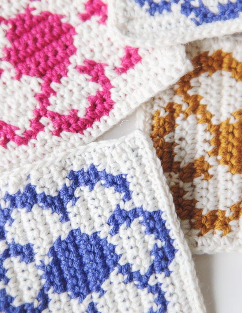 Easy Daisy Crochet Flower Coasters - Leelee Knits