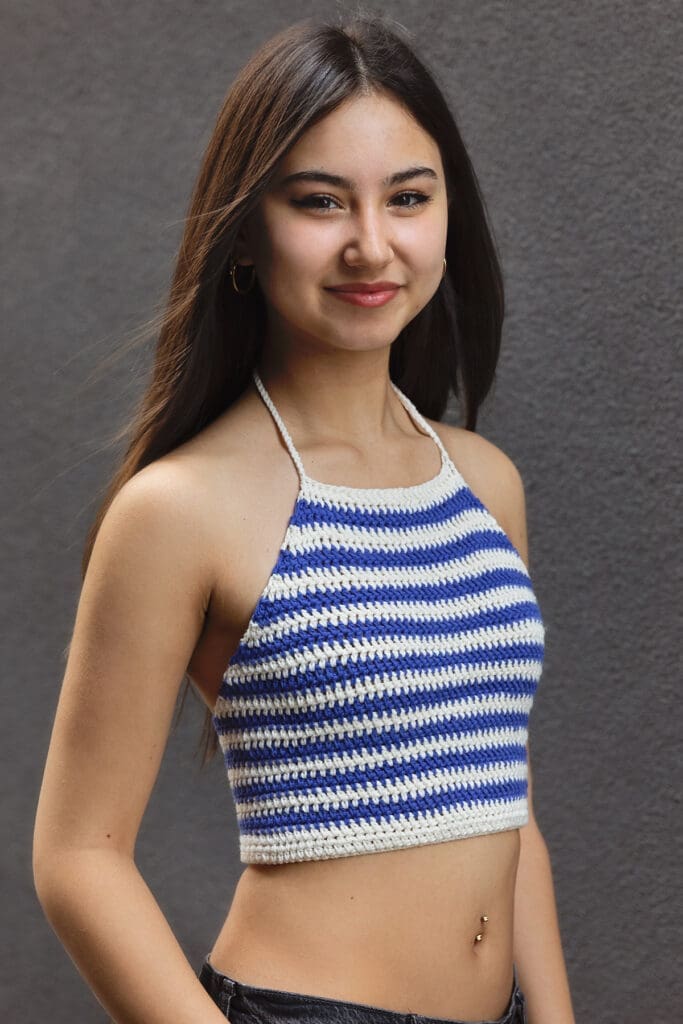 Halter Top Crochet Pattern Front View 