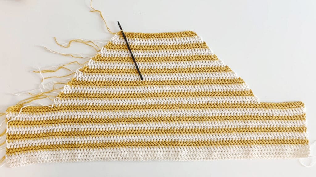 Striped Crochet Top Laid Flat