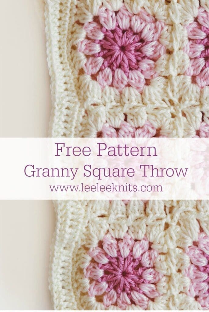 Granny Square Crochet Blanket Pattern Front View