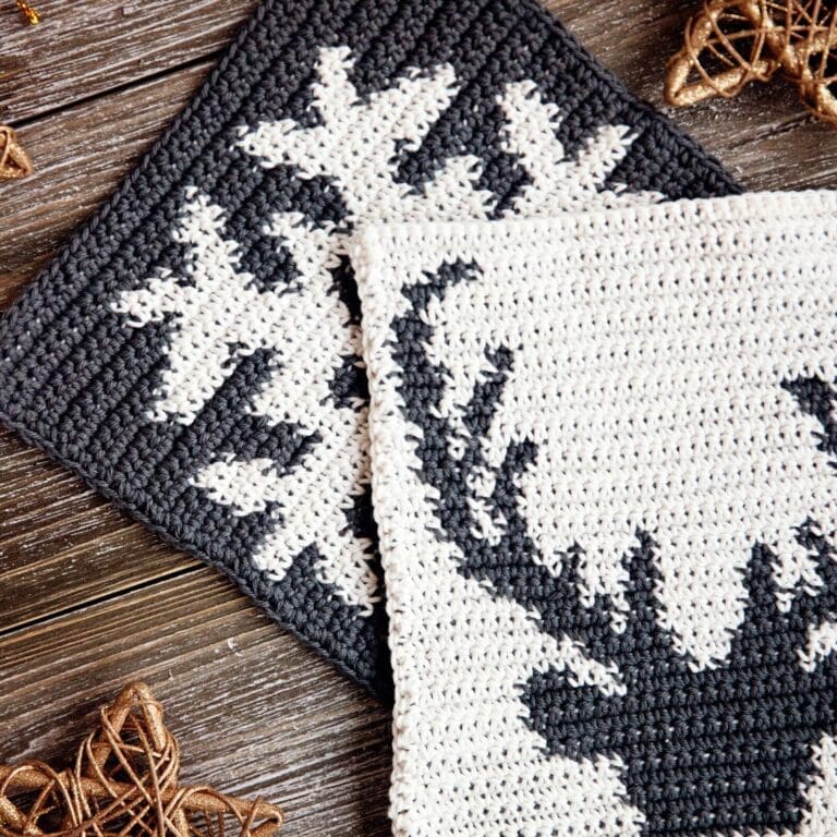 Winter Crochet Hot Pads – Free Pattern