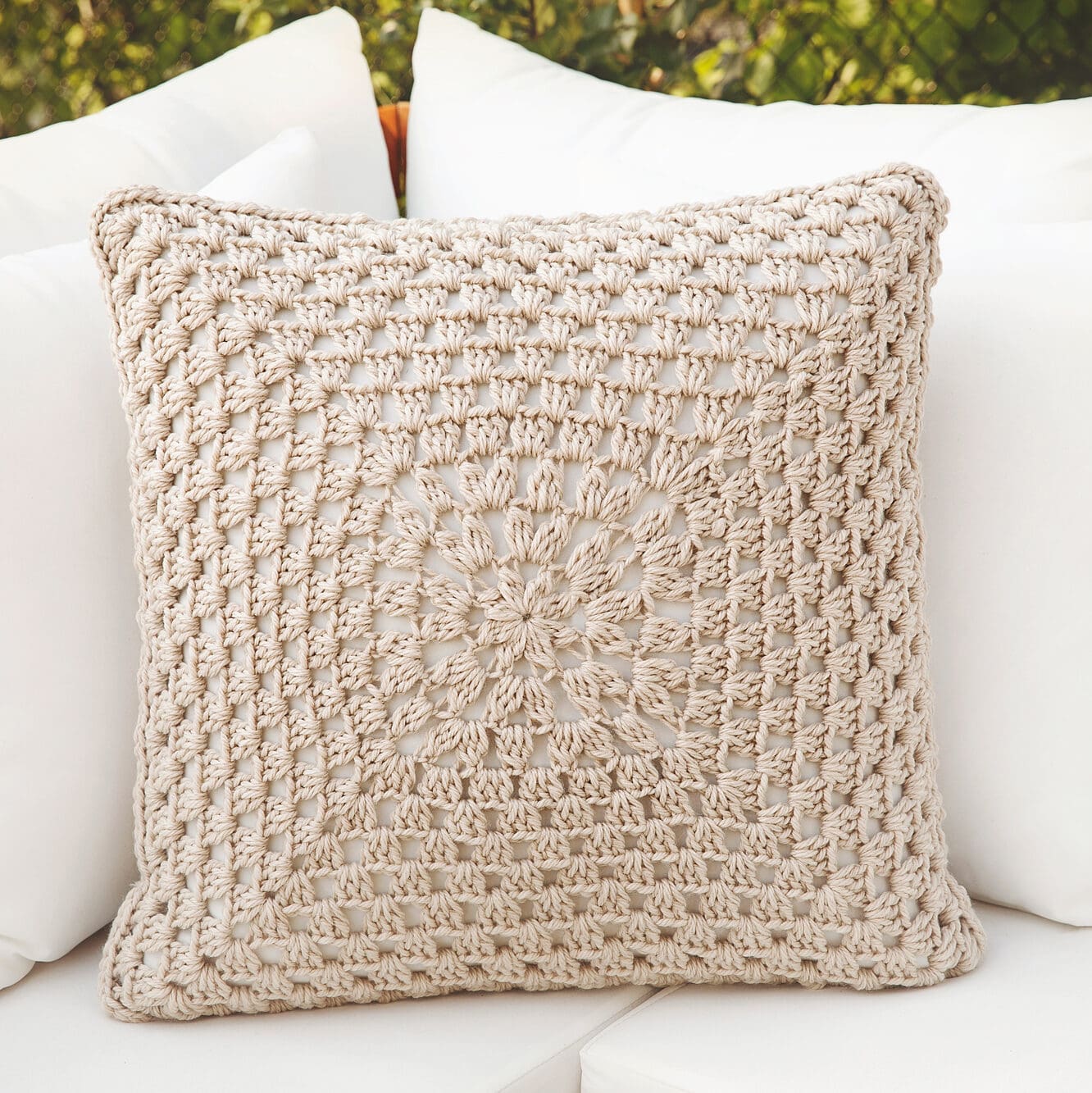 Crochet Boho Throw Pillow Free Pattern