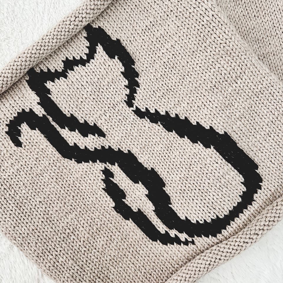 Knit Duplicate Stitch Pillow Cover P