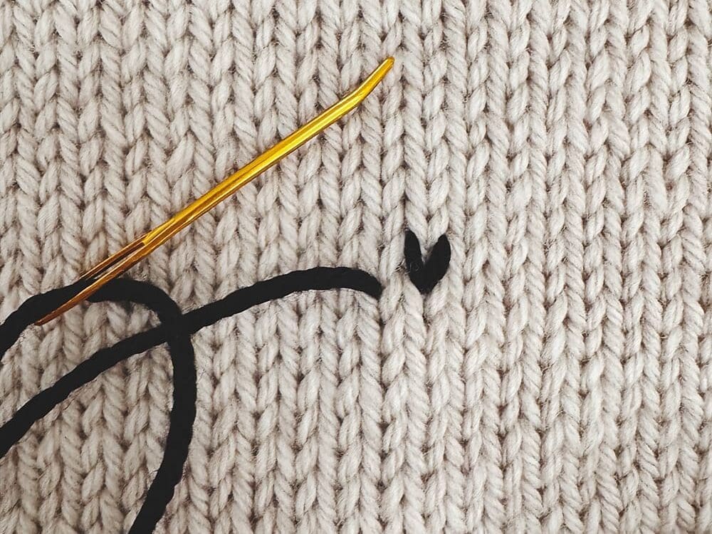 Knit Duplicate Stitch Steps