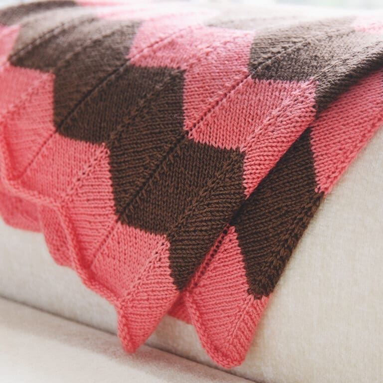 Free Knit Chevron Blanket Pattern