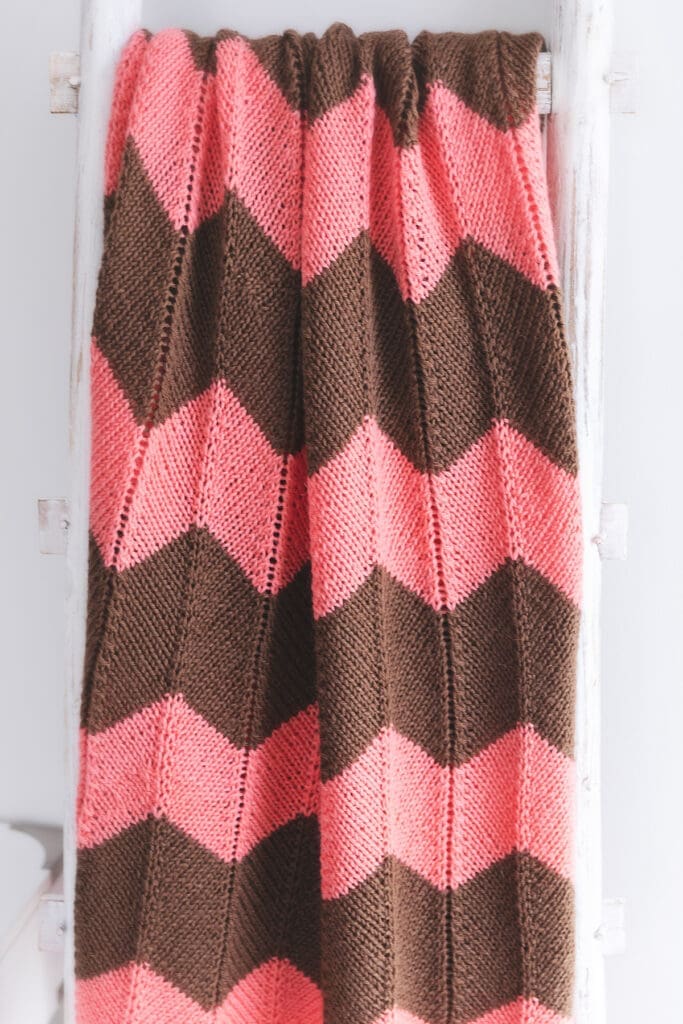 Knit Chevron Blanket - Free Pattern