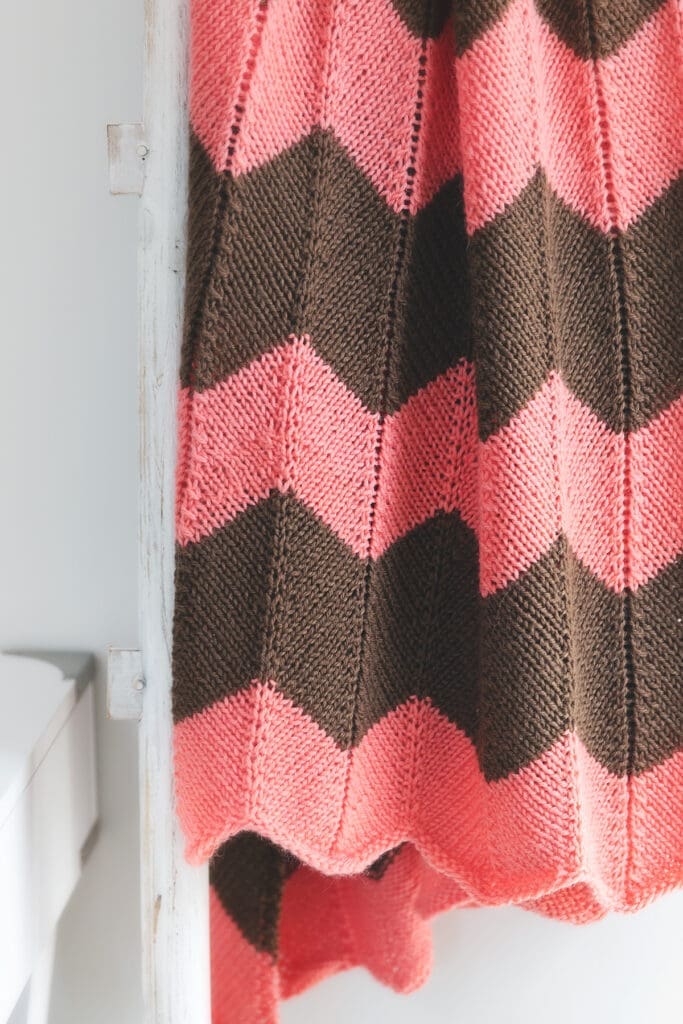 Knit Chevron Blanket - Free Pattern.